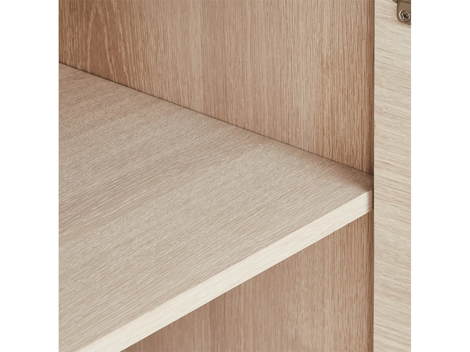 Buffet Porto avec 3 portes et 2 tiroirs - Chêne massif et MDF - huile blanche