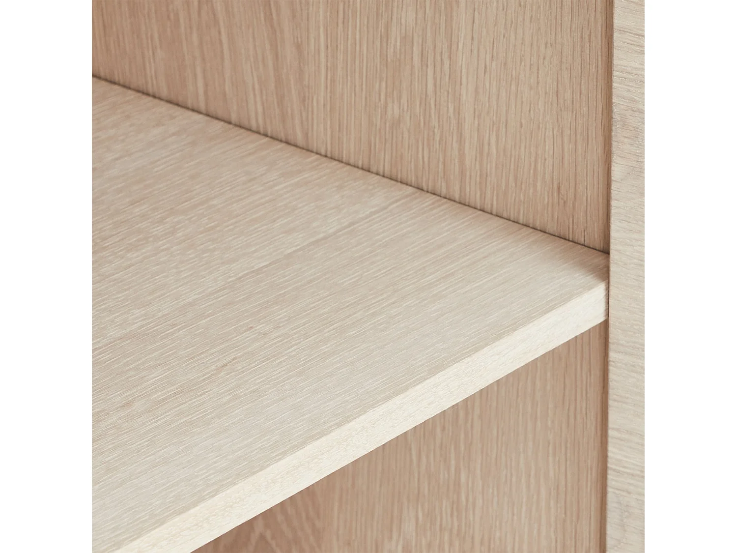 Buffet Porto avec 2 portes et 2 tiroirs - Chêne massif et MDF - huile blanche