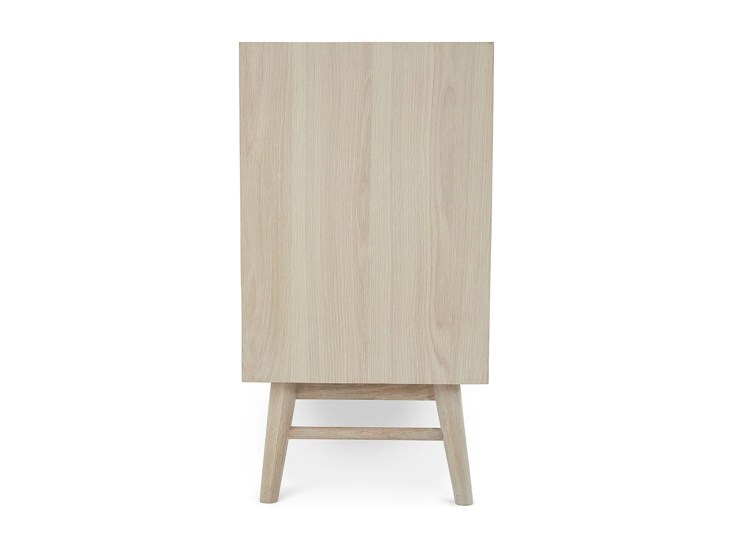 Buffetkast Porto - 2 deuren, 2 laden - Massief eikenhout & MDF - Witte olie