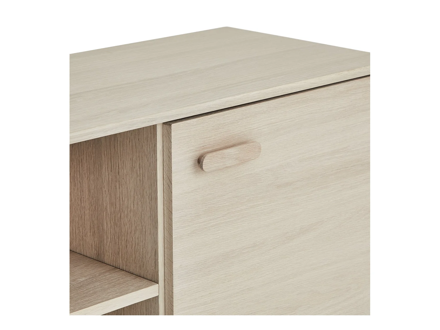 Highboard Porto - 2 Türen & 2 Schubladen - Eichenholz & MDF - Weißöl