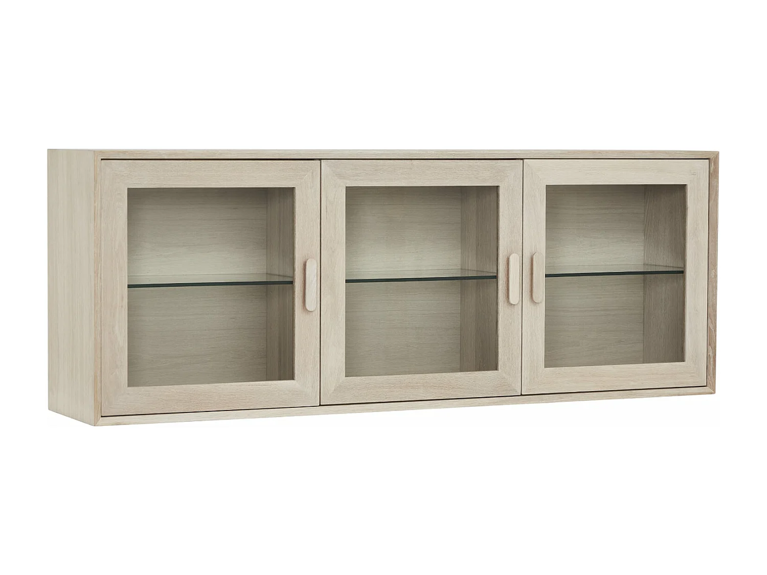 Wandschrank Porto - 3 Türen & 3 Fächer - Eichenholz & MDF - Weißöl