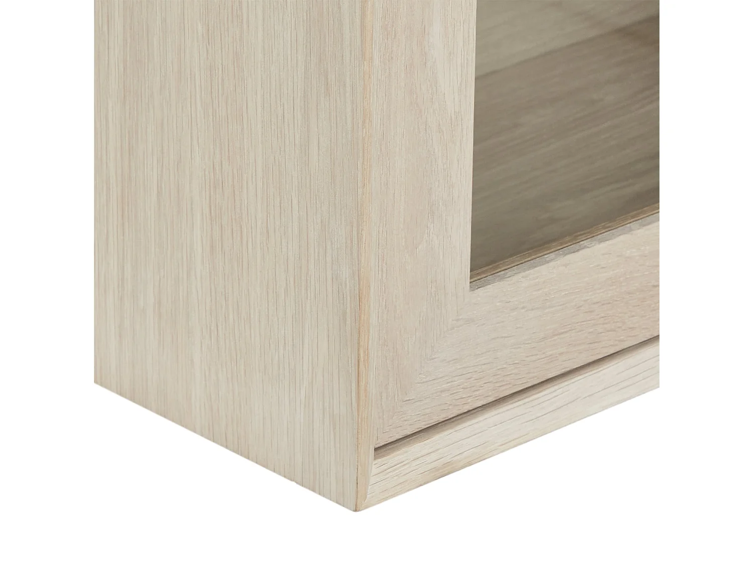 Wandkast Porto - 3 deuren, 3 nissen - Massief eikenhout & MDF - Witte olie