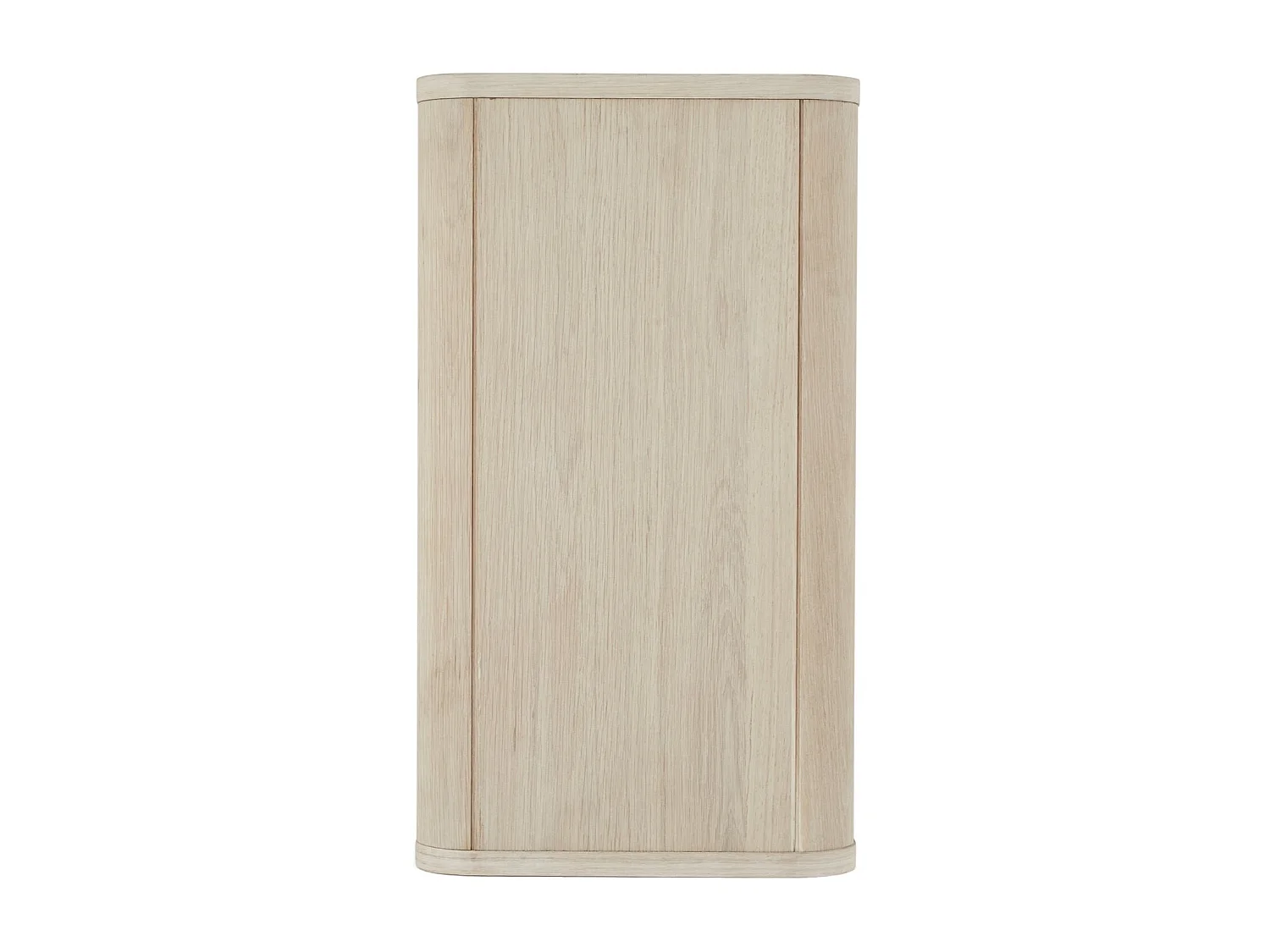 Vitrine murale Nyborg avec 3 portes et 3 niches - Chêne massif et MDF - huile blanche