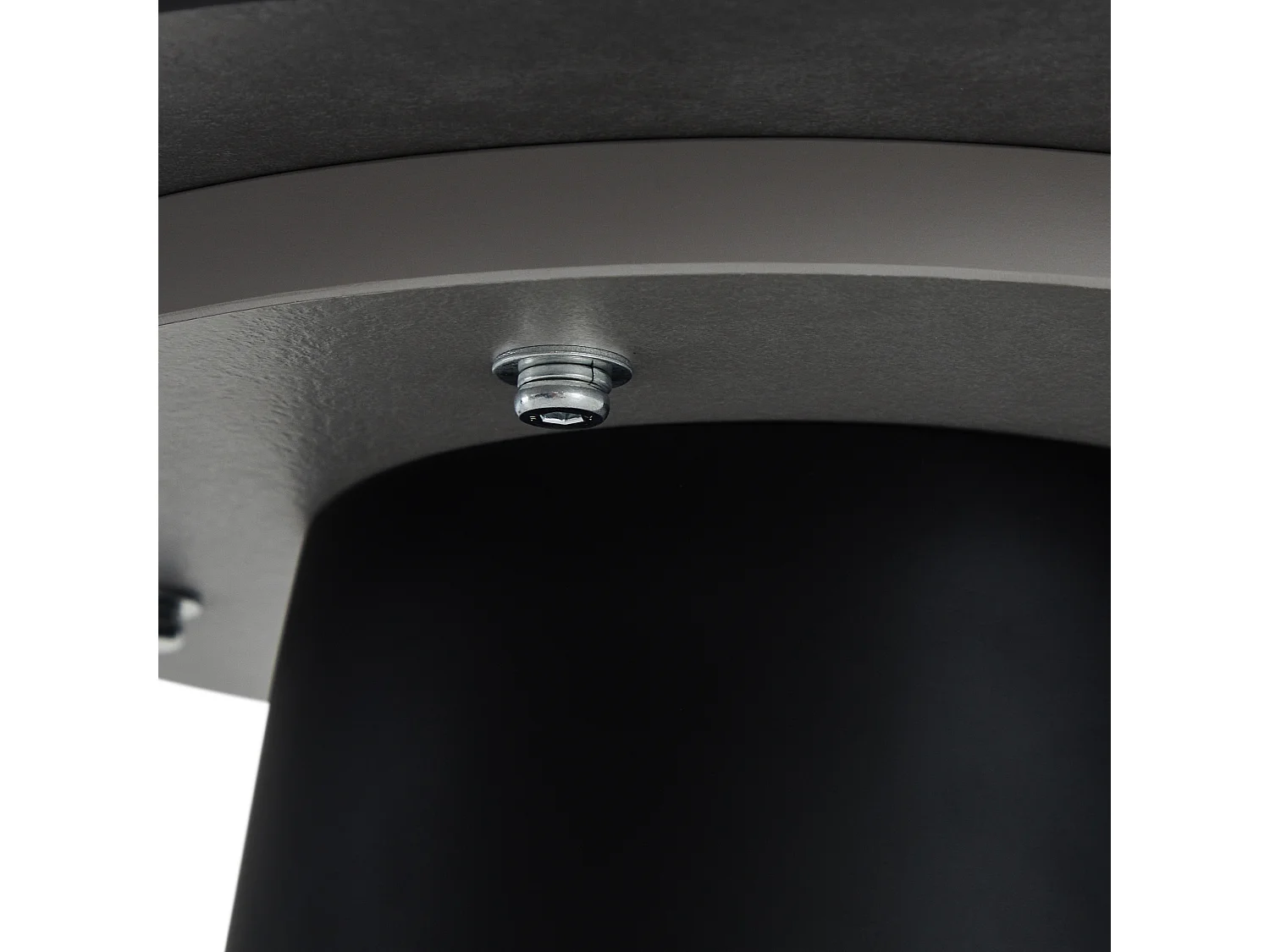 Table basse Tango - Ronde - MDF et bois - Gris