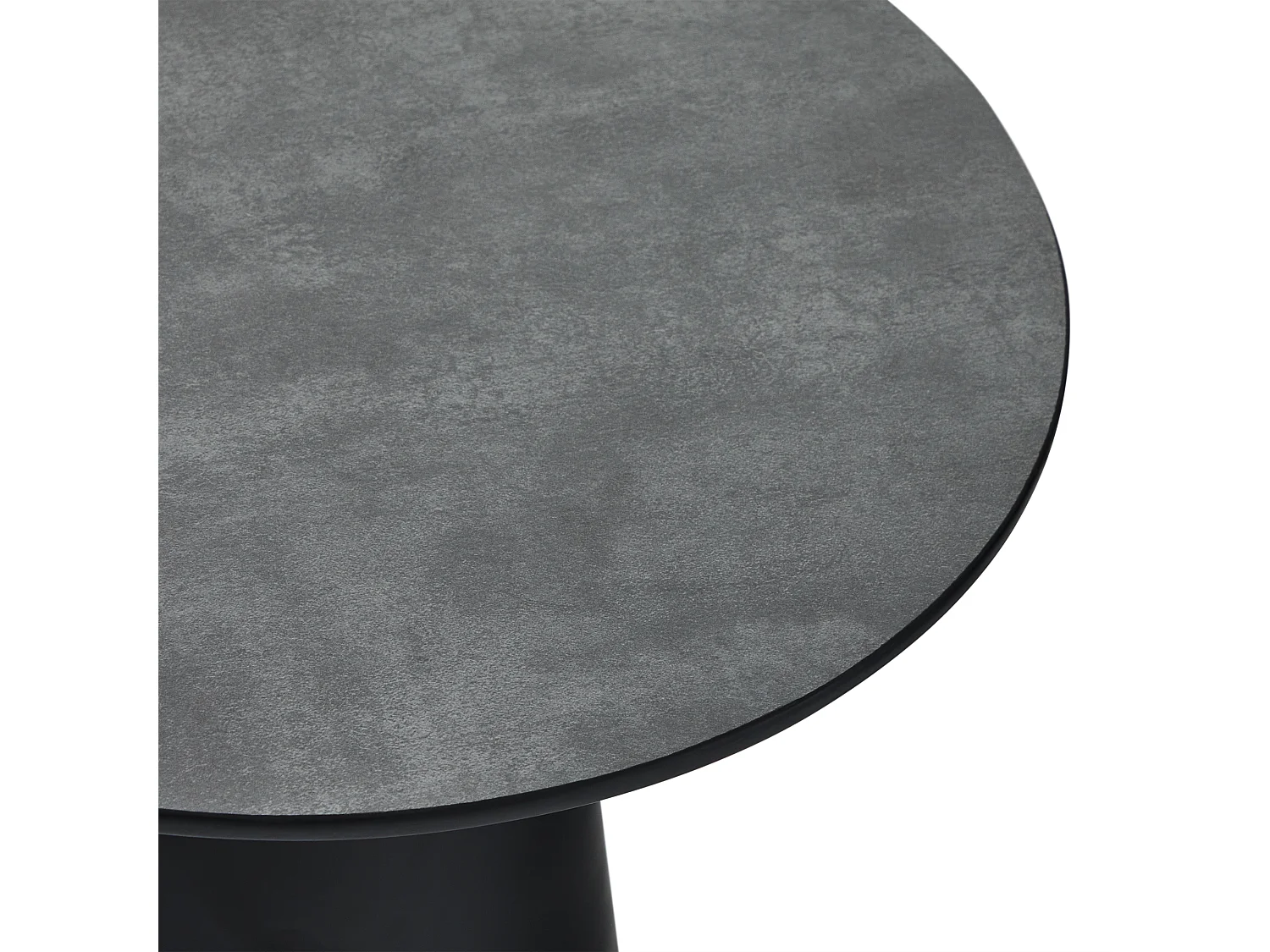 Table basse Tango - Ronde - MDF et bois - Gris