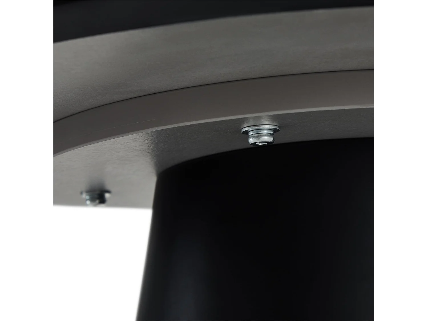 Runder Couchtisch Tango - MDF & Marmor - Hellgrau