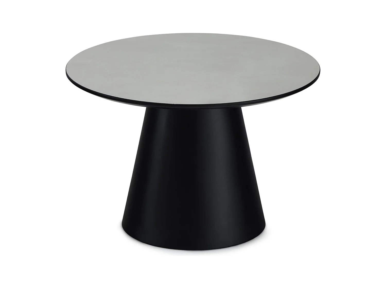 Table basse Tango - Ronde - MDF et bois - Gris