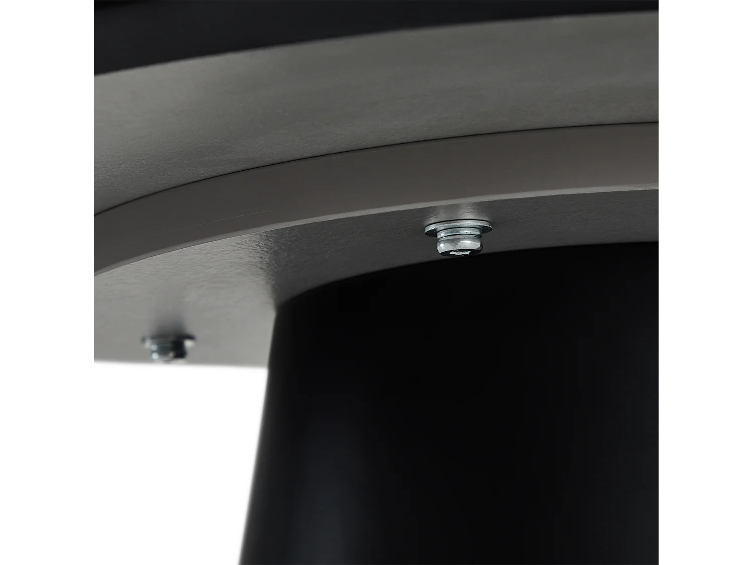 Table basse Tango - Ronde - MDF et bois - Gris