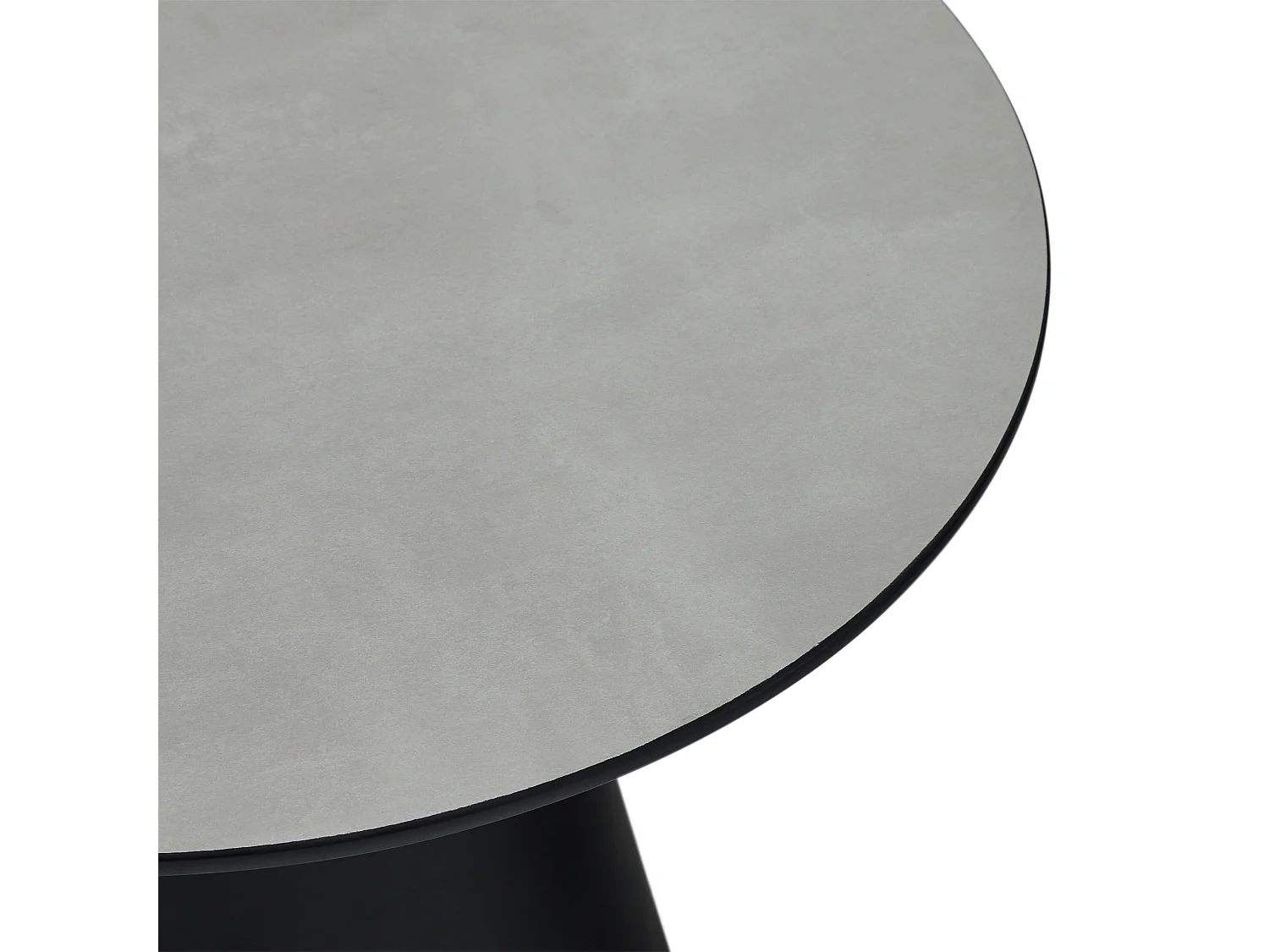 Table basse Tango - Ronde - MDF et bois - Gris
