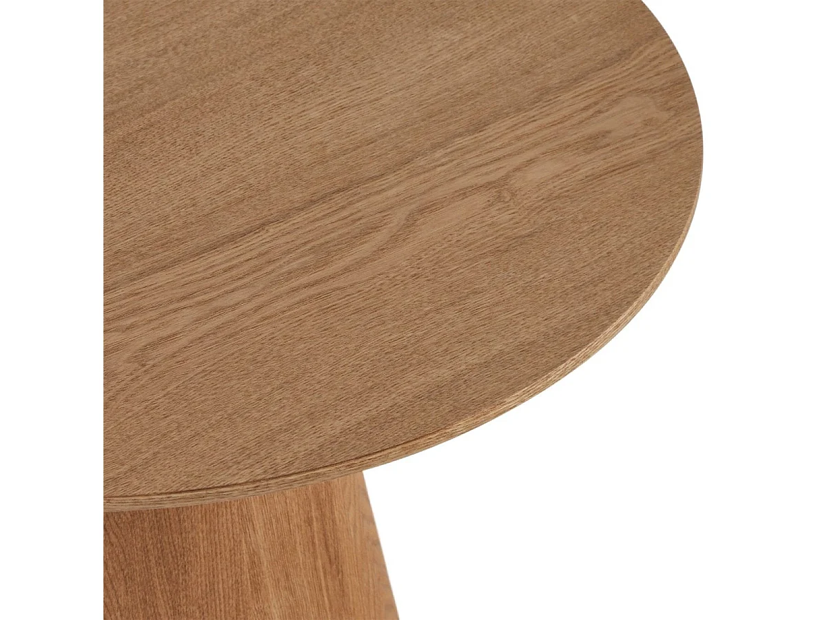 Table basse Tango - Ronde - MDF et bois - Naturel
