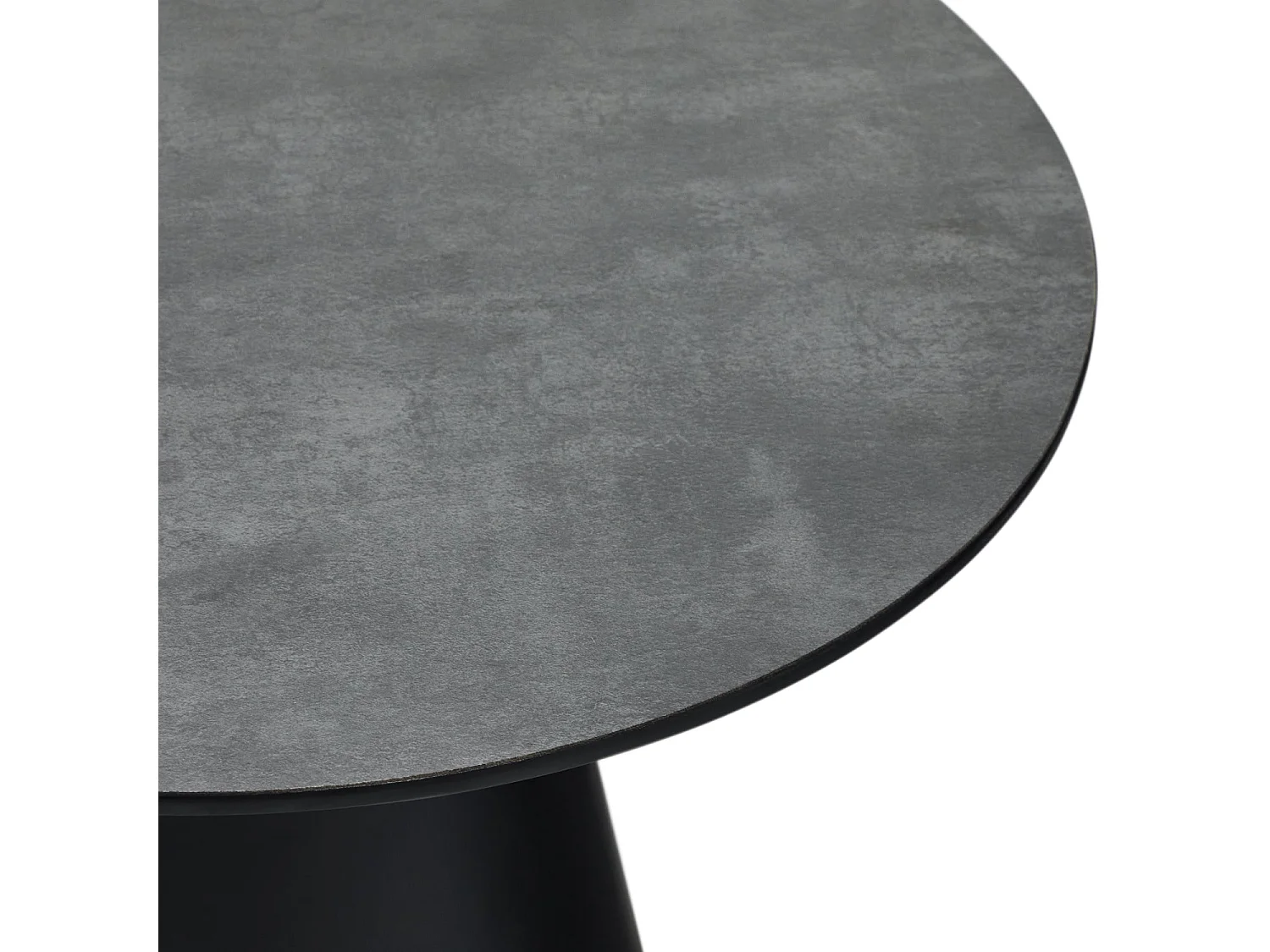 Table basse Tango - Ronde - MDF et bois - Gris