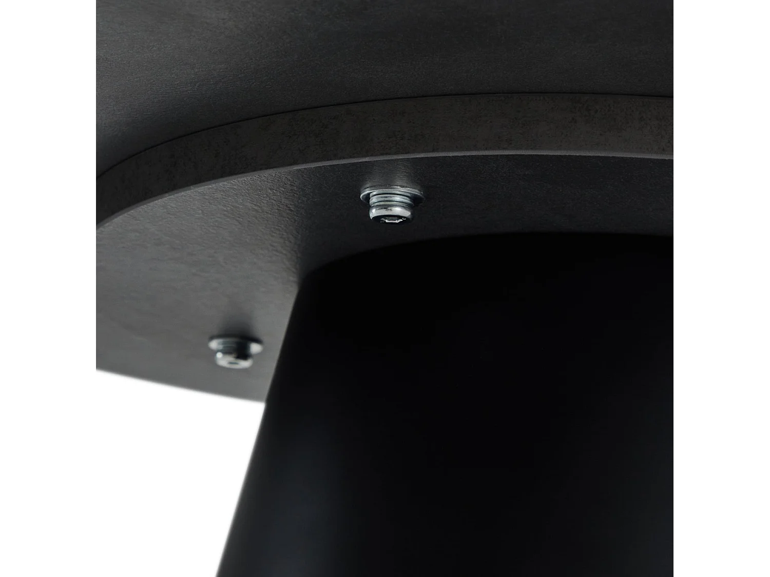 Table basse Tango - Ronde - MDF et bois - Gris