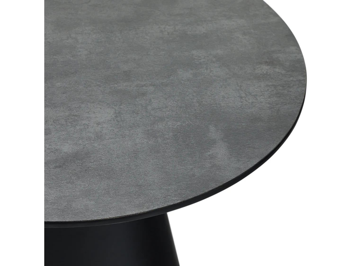 Table basse Tango - Ronde - MDF et bois - Gris
