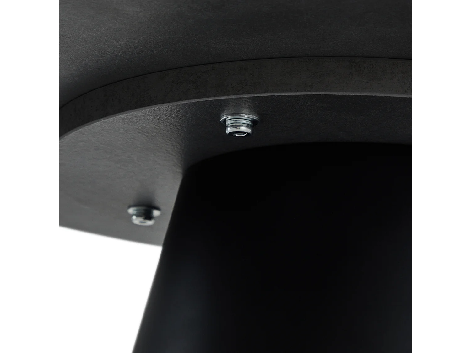 Table basse Tango - Ronde - MDF et bois - Gris