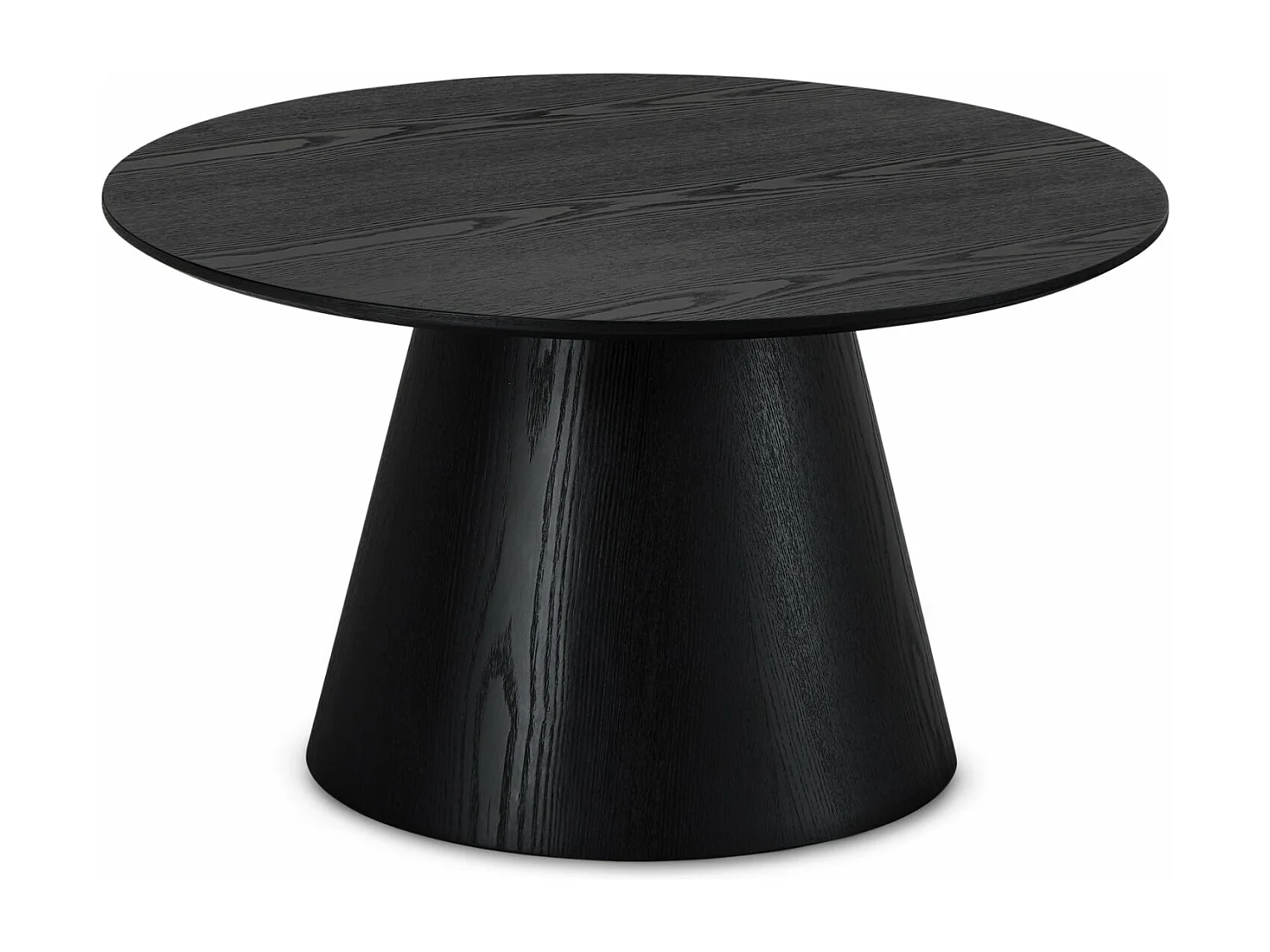 Table basse Tango - Ronde - MDF et bois - Noir