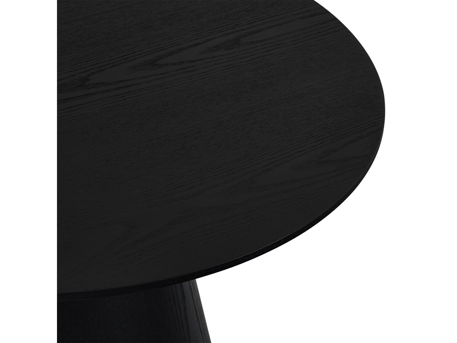 Table basse Tango - Ronde - MDF et bois - Noir