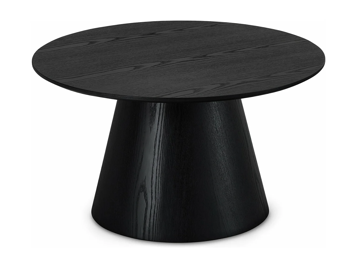 Table basse Tango - Ronde - MDF et bois - Noir
