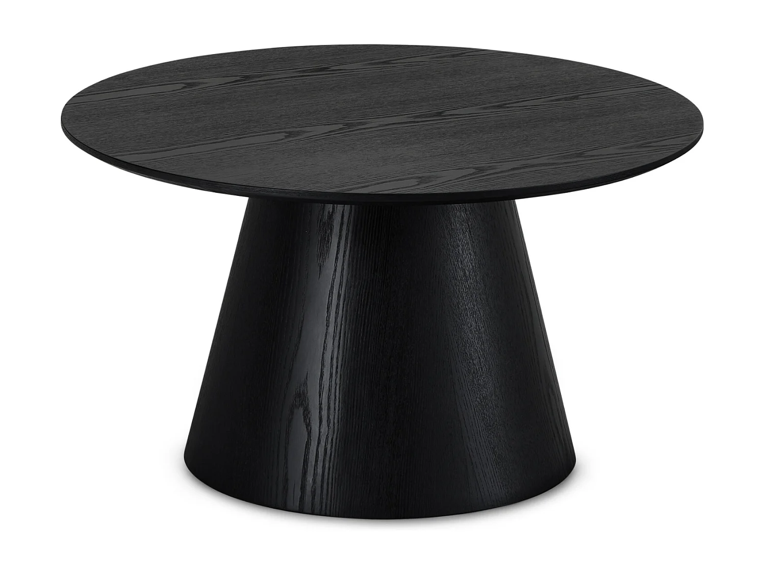 Table basse Tango - Ronde - MDF et bois - Noir