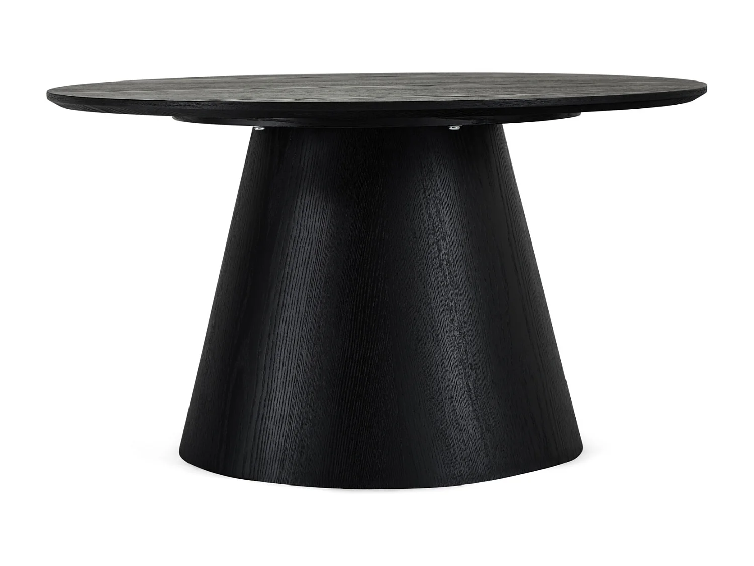 Table basse Tango - Ronde - MDF et bois - Noir
