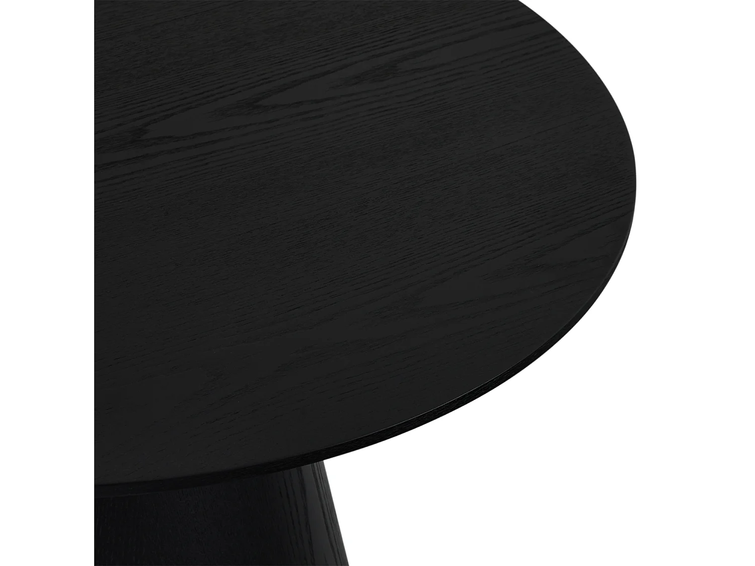 Table basse Tango - Ronde - MDF et bois - Noir