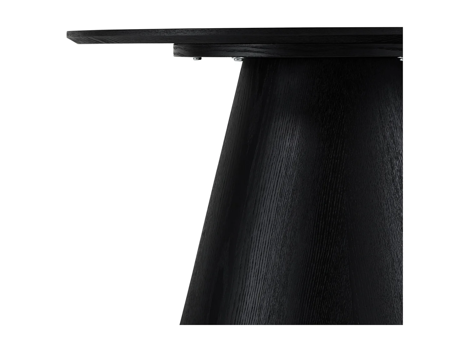 Table basse Tango - Ronde - MDF et bois - Noir