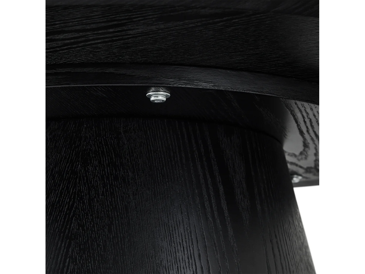 Table basse Tango - Ronde - MDF et bois - Noir