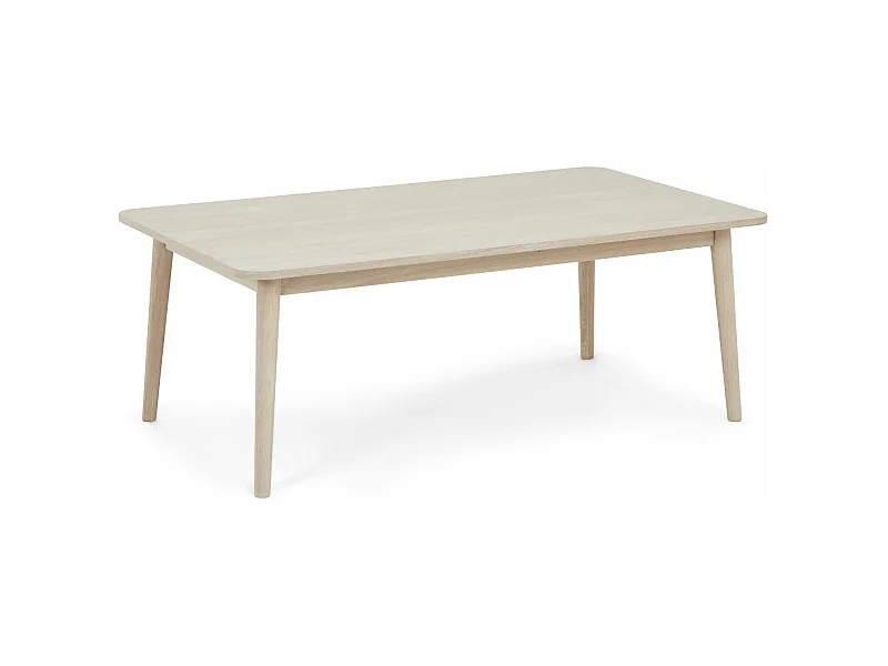 Rechteckiger Couchtisch Nyborg - Eichenholz & MDF - Weißöl