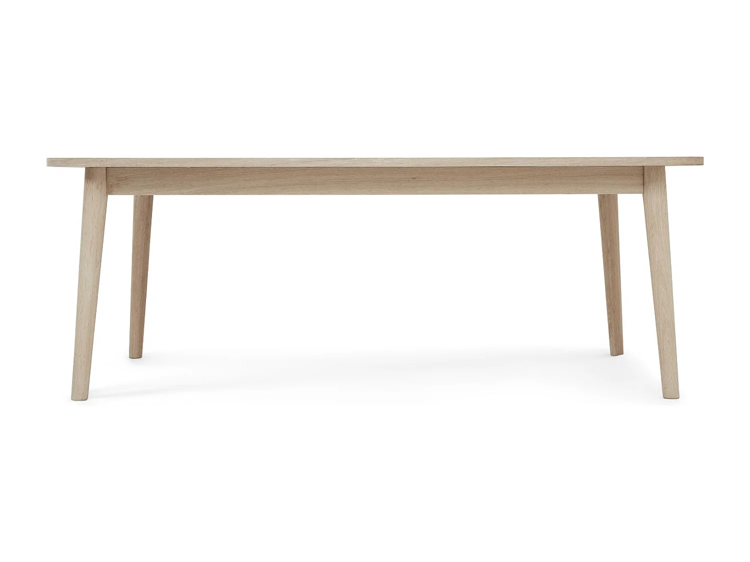 Table basse Nyborg - Rectangulaire - Chêne massif et - huile blanche