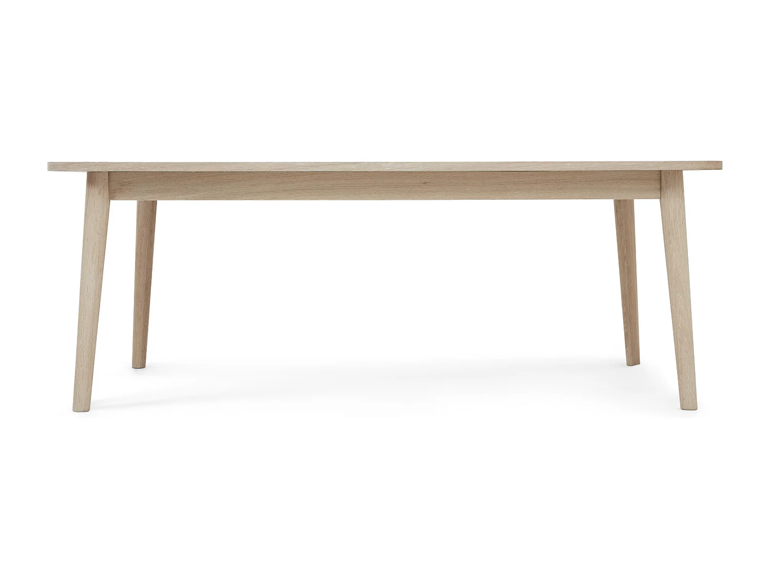 Table basse Nyborg - Rectangulaire - Chêne massif et - huile blanche