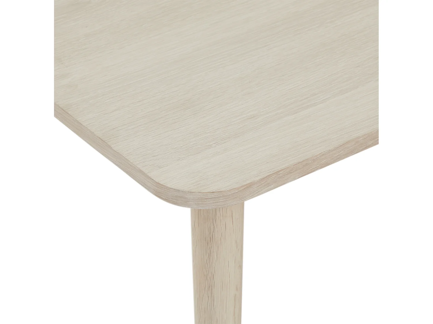 Table basse Nyborg - Rectangulaire - Chêne massif et - huile blanche