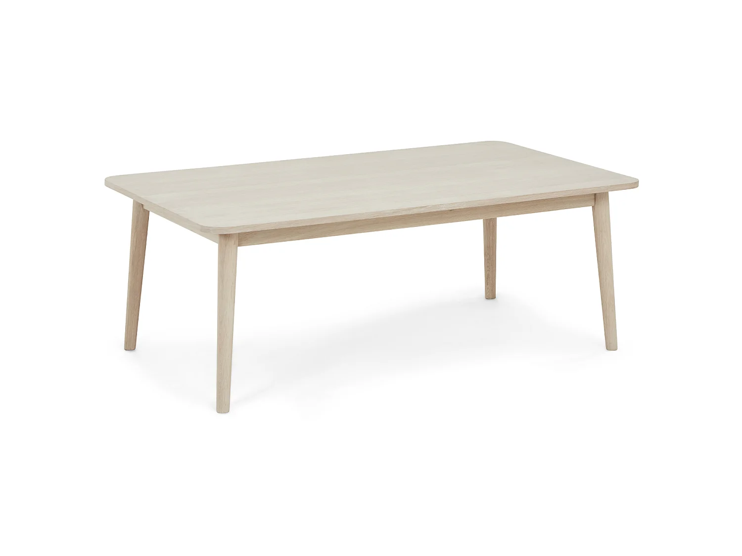 Table basse Nyborg - Rectangulaire - Chêne massif et - huile blanche