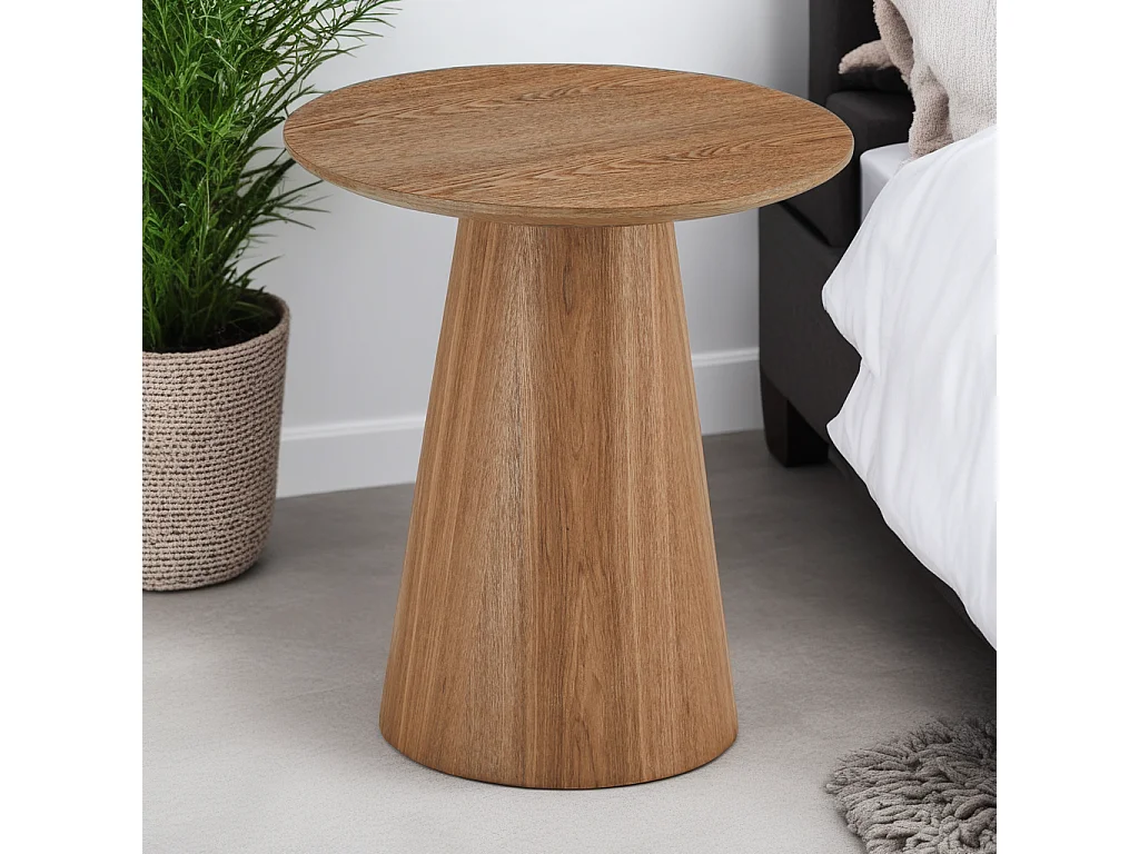Ronde Salontafel Tango - MDF & egetræsfinér - Naturel
