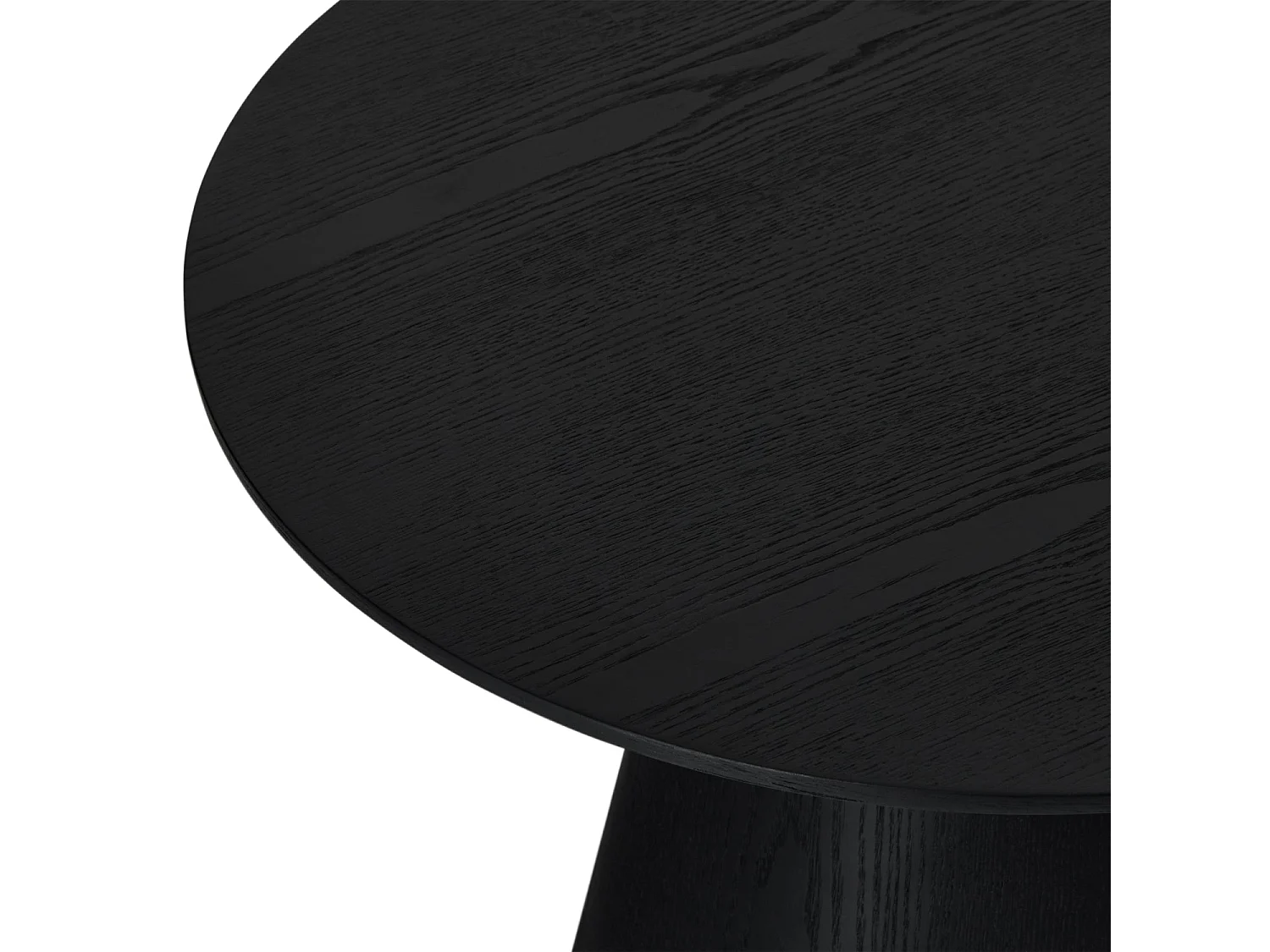 Runder Couchtisch Tango - MDF & Eiche - Schwarz