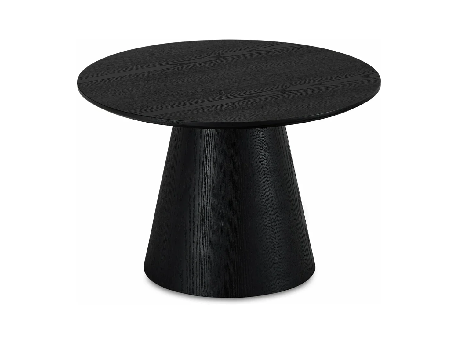 Table basse Tango - Ronde - MDF et bois - Noir