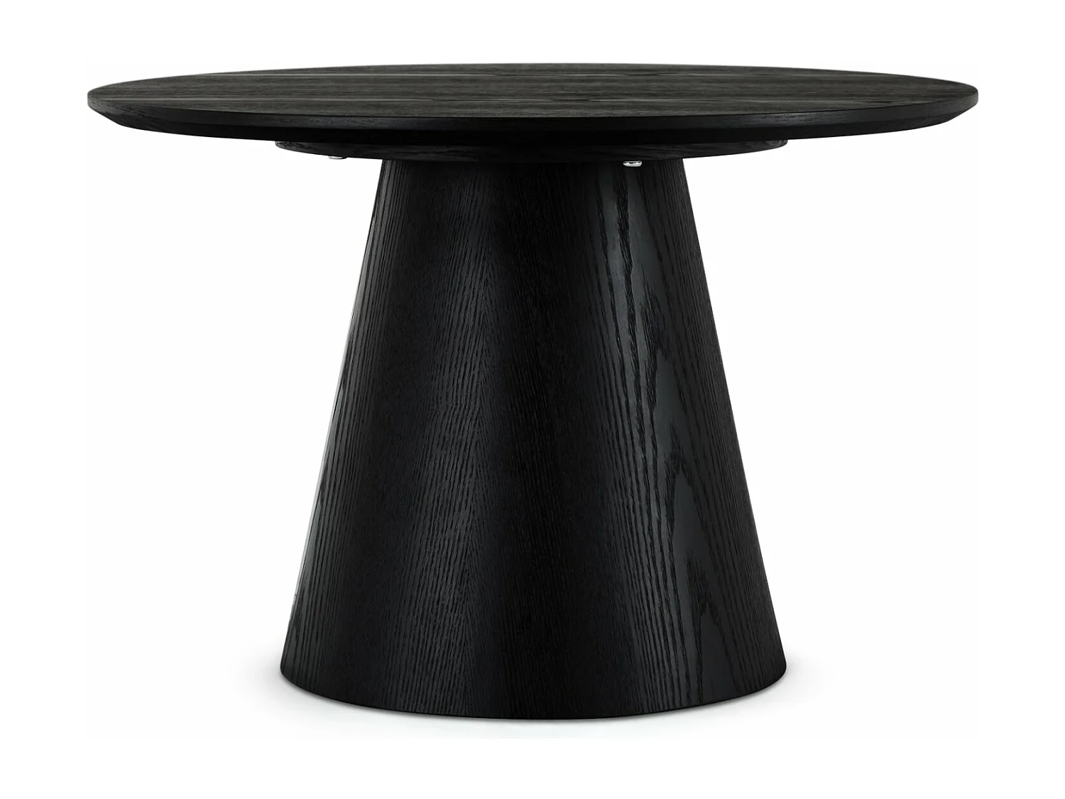 Tavolino rotondo Tango - MDF e Impiallacciatura di rovere - Nero