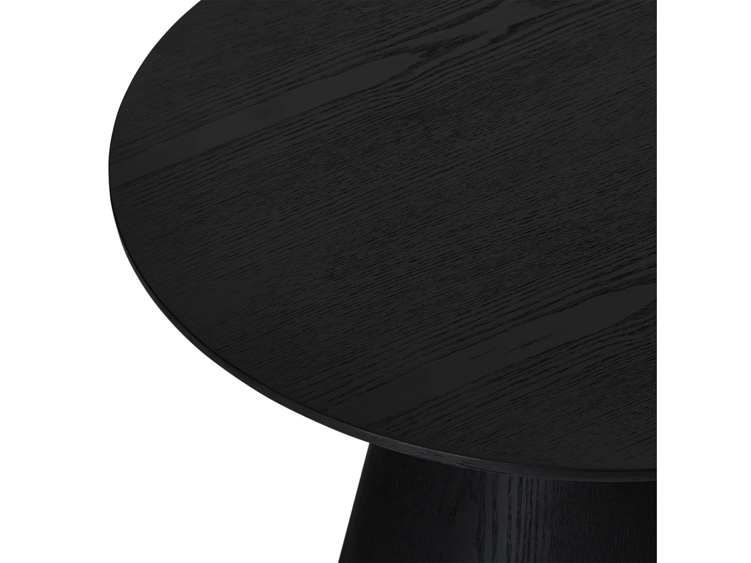 Table basse Tango - Ronde - MDF et bois - Noir