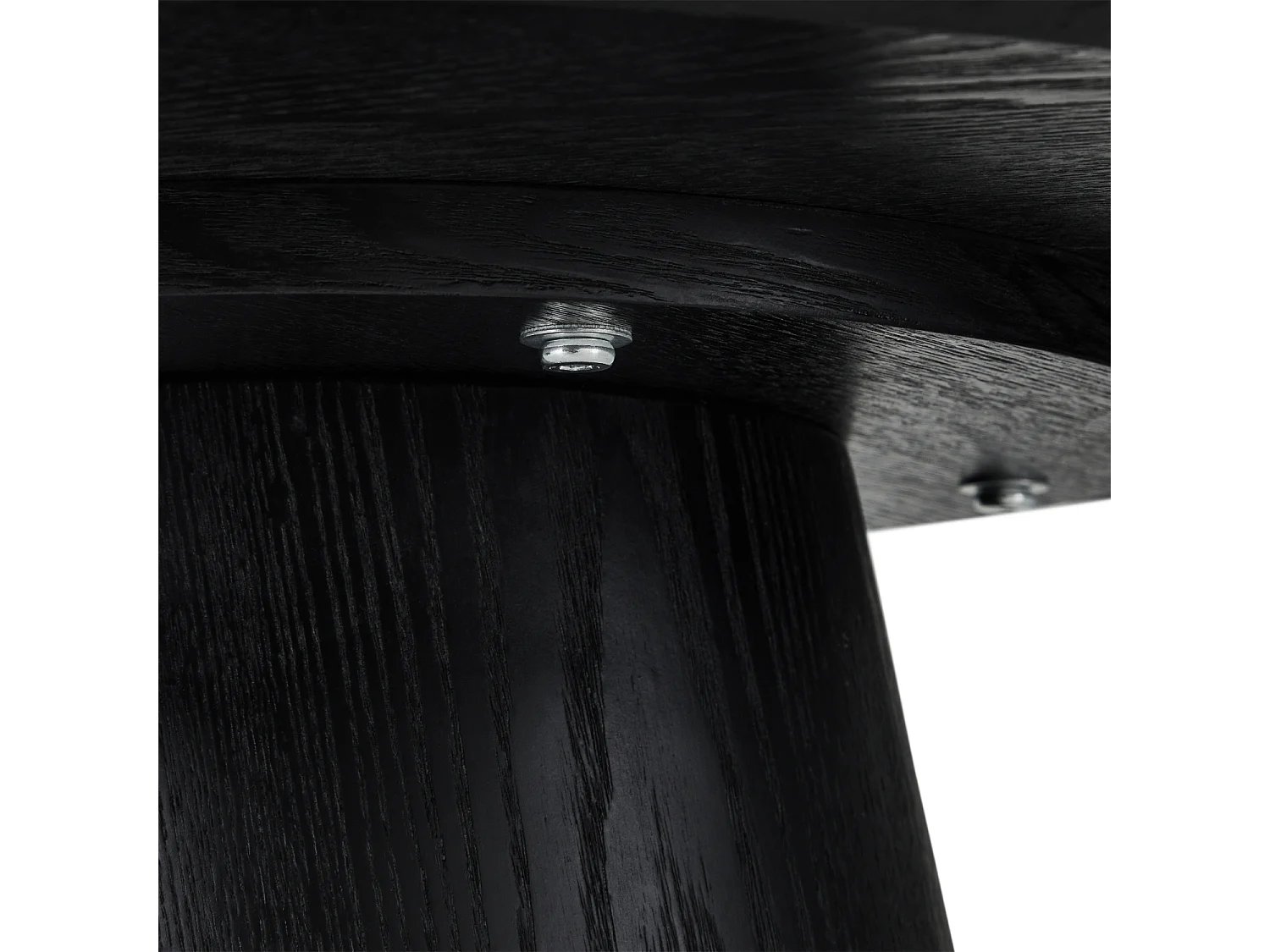 Table basse Tango - Ronde - MDF et bois - Noir
