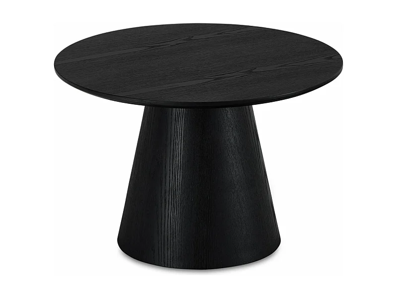 Table basse Tango - Ronde - MDF et bois - Noir