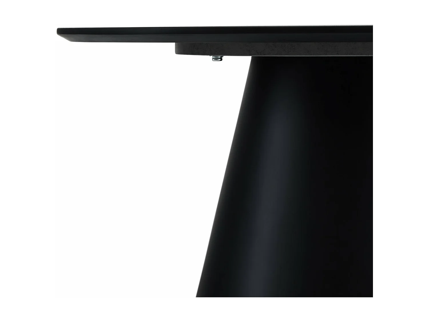 Runder Couchtisch Tango - MDF & Marmor - Dunkelgrau