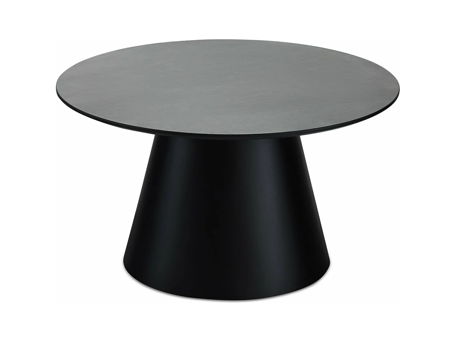 Table basse Tango - Ronde - MDF et bois - Gris