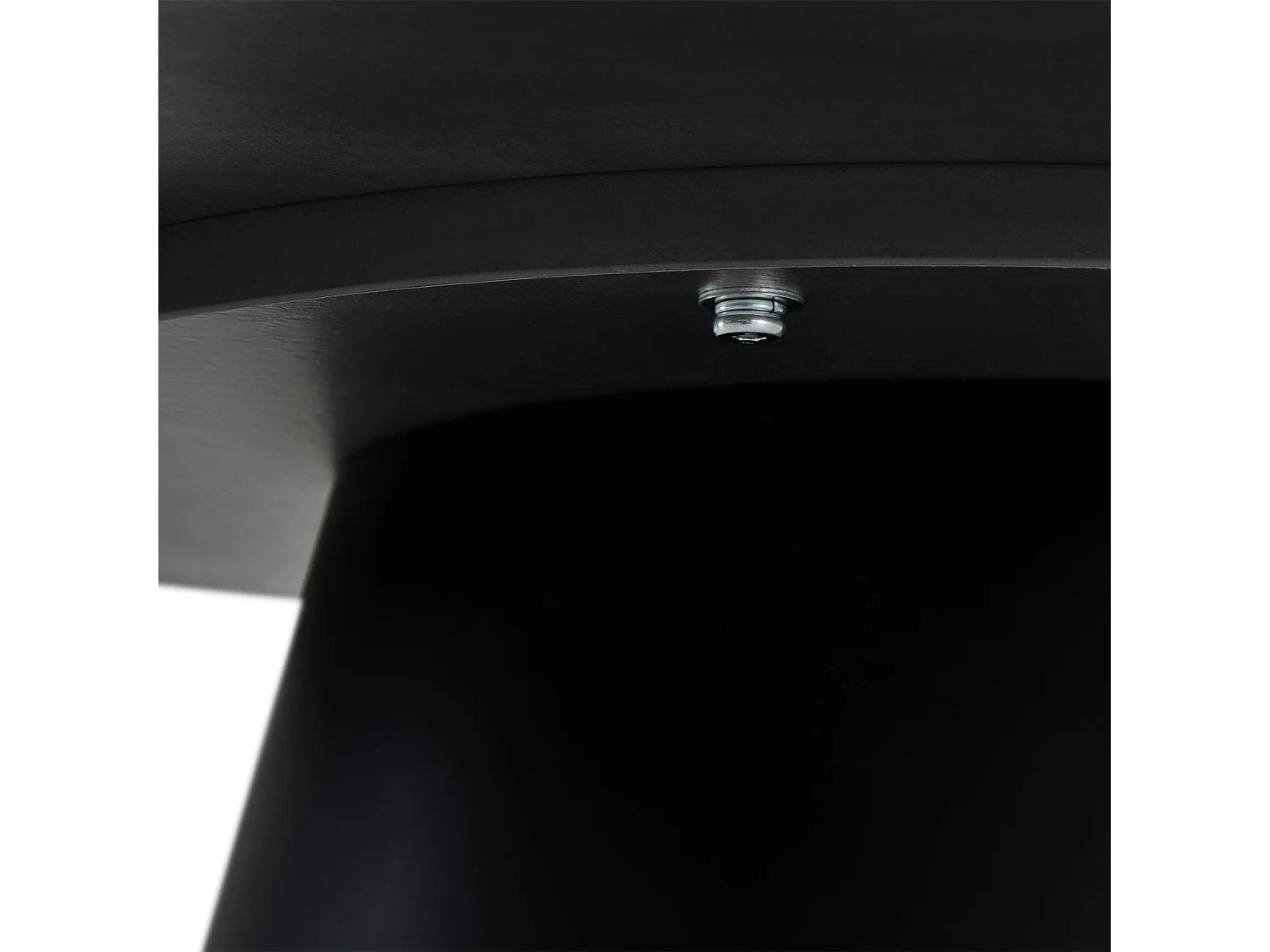 Table basse Tango - Ronde - MDF et bois - Gris