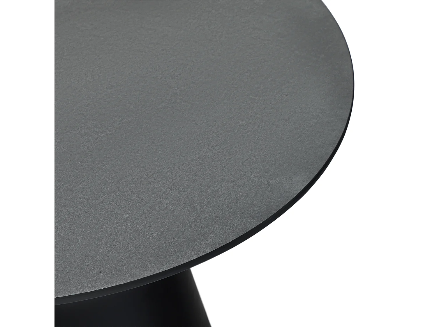 Table basse Tango - Ronde - MDF et bois - Gris