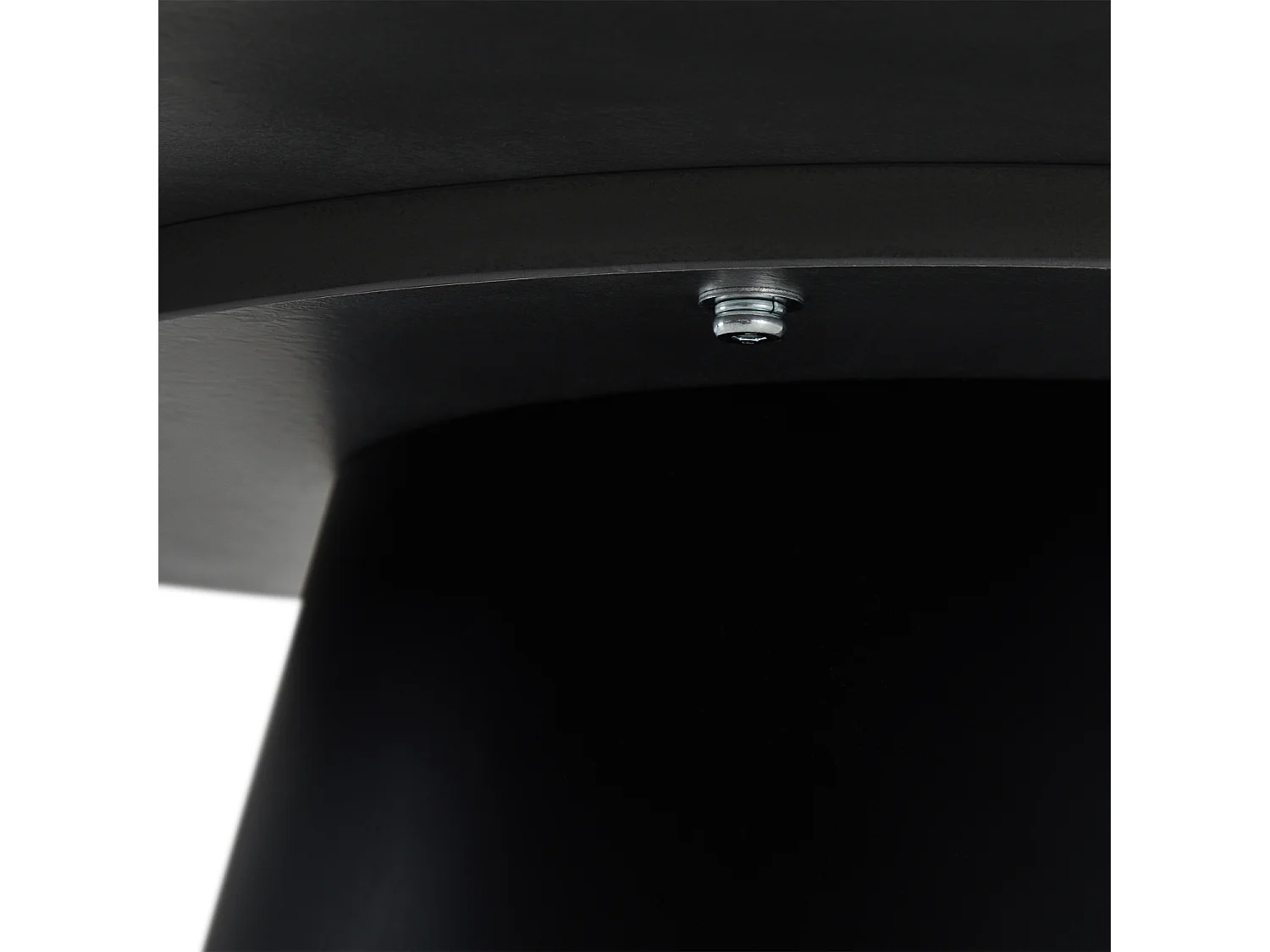 Table basse Tango - Ronde - MDF et bois - Gris