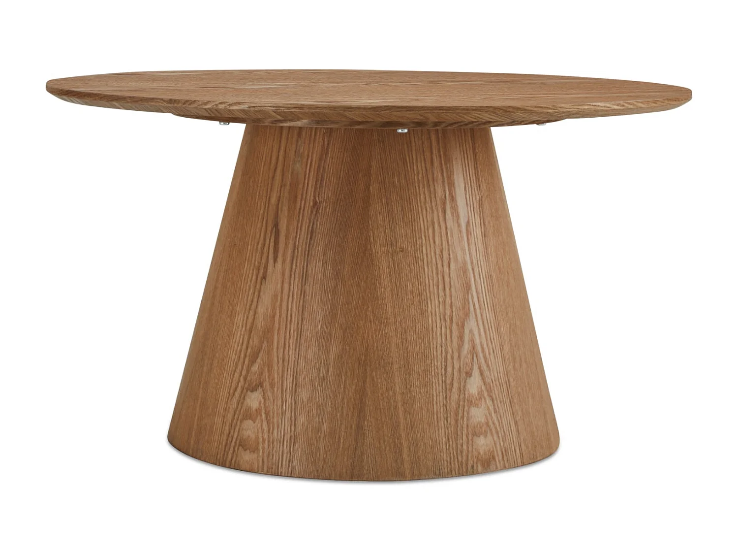 Tavolino rotondo Tango - MDF e Impiallacciatura di rovere - Naturale