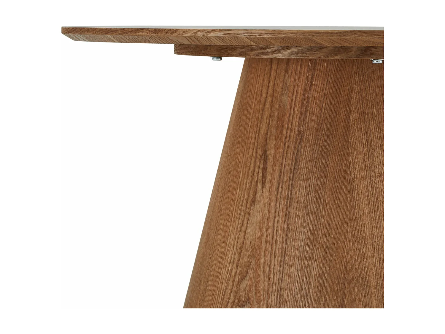 Mesa de centro redonda Tango - MDF y chapa de roble - Natural/