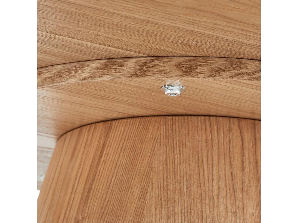 Table basse Tango - Ronde - MDF et bois - Naturel
