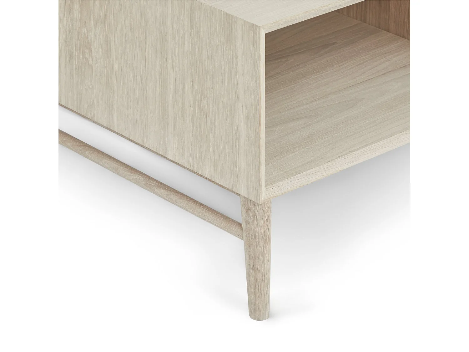 Rechteckiger Couchtisch Porto - Eichenholz & MDF - Weißöl