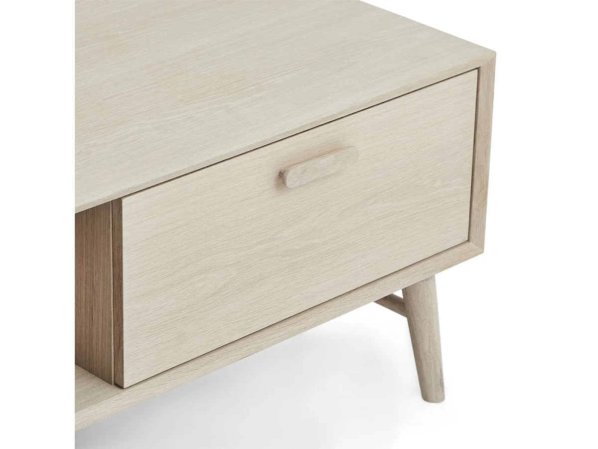 Rechthoekige Salontafel Texas - Massief eikenhout - Naturel