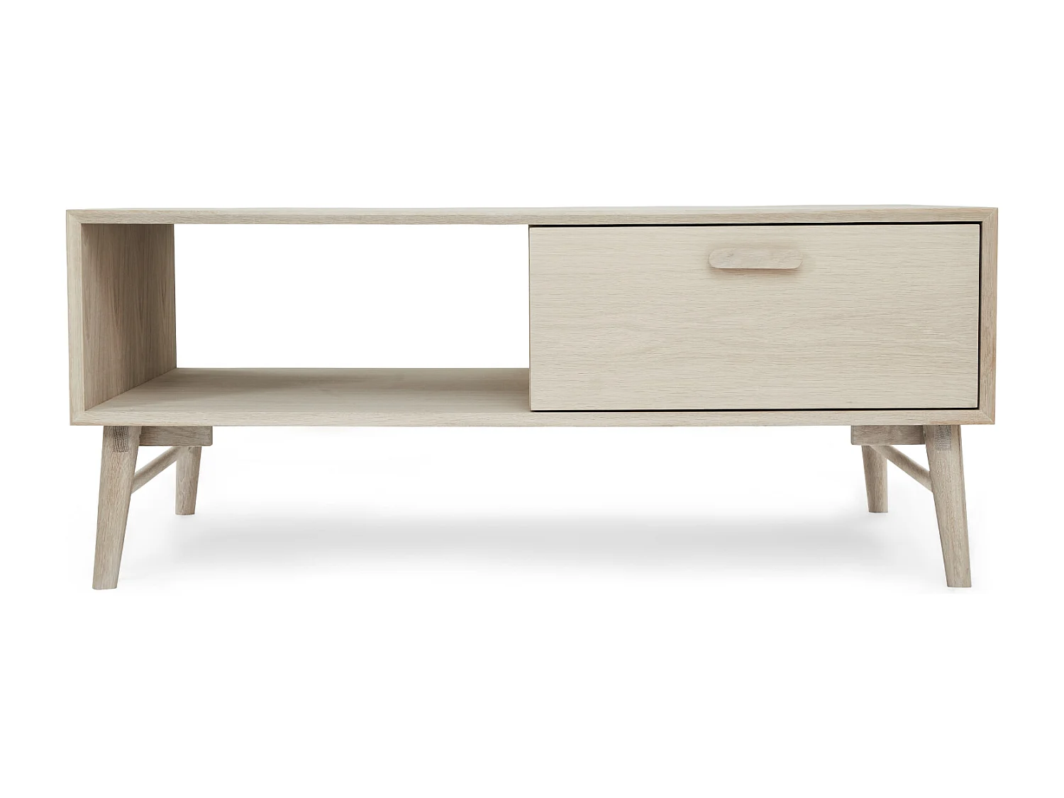 Table basse Porto - Rectangulaire - Chêne massif et - huile blanche