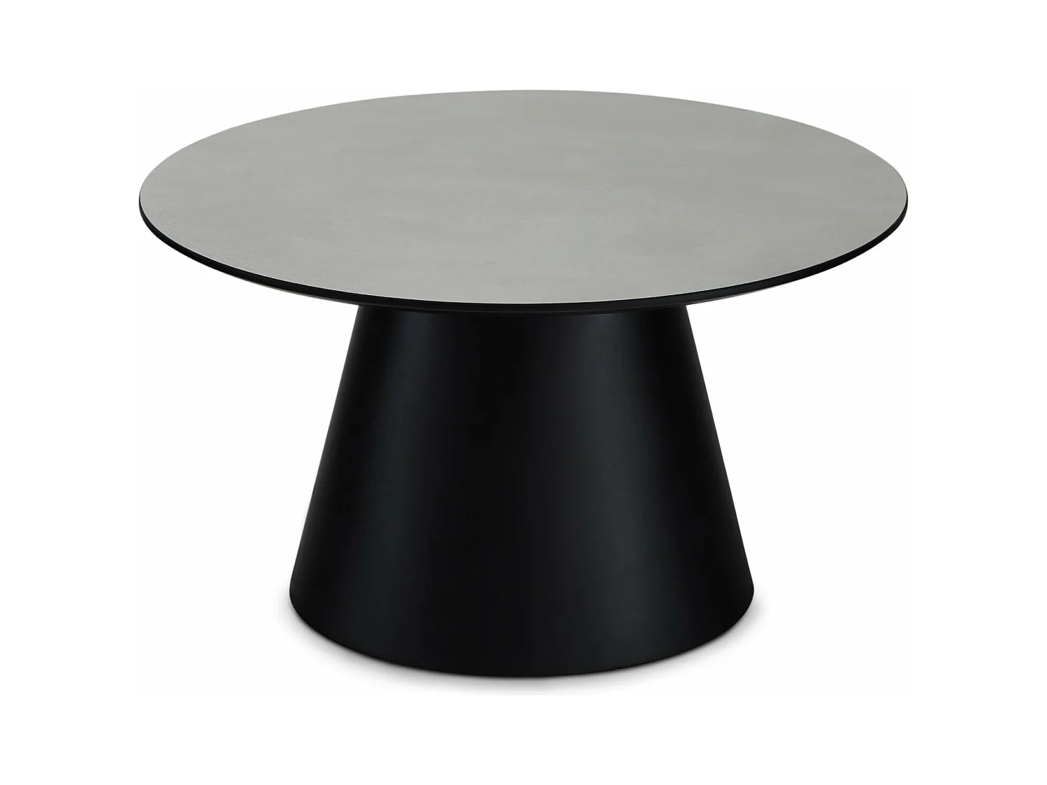 Table basse Tango - Ronde - MDF et bois - Gris